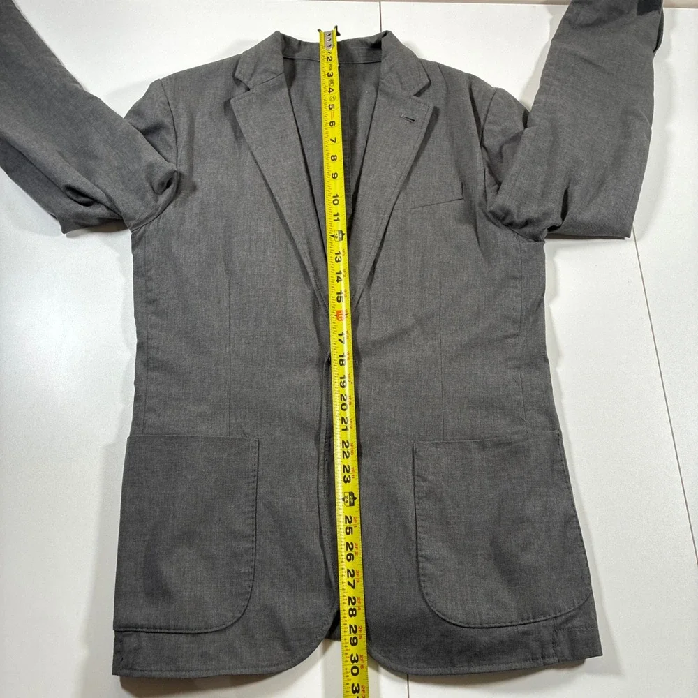 J.Crew Thompson Unstructured Blazer 38 Grey Cotton Twill Jacket (Tag 36)